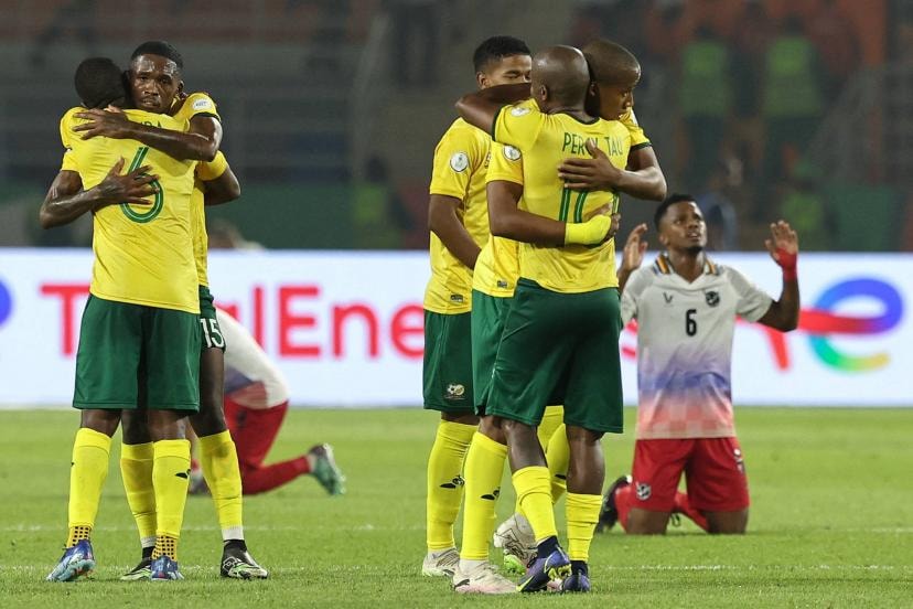 Des joueurs de l'équipe sud-africaine de football