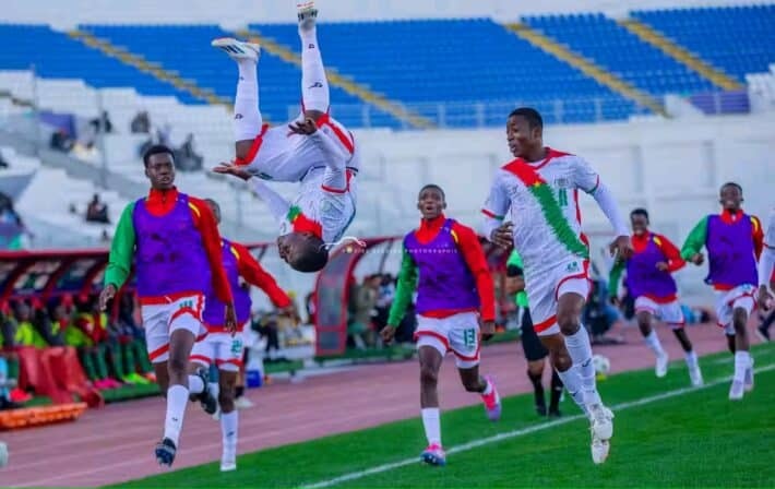 Des joueurs de l'équipe du Burkina U17