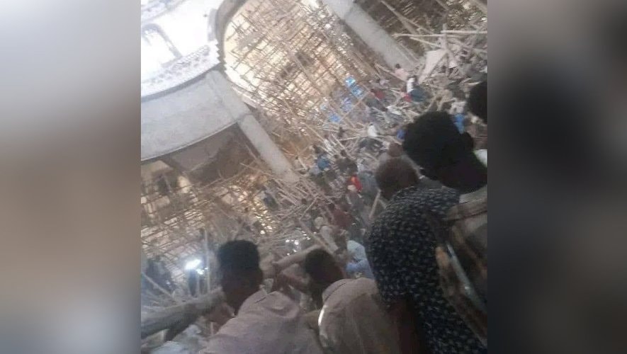 L'intérieur de l'église qui s'est effondrée en Ethiopie