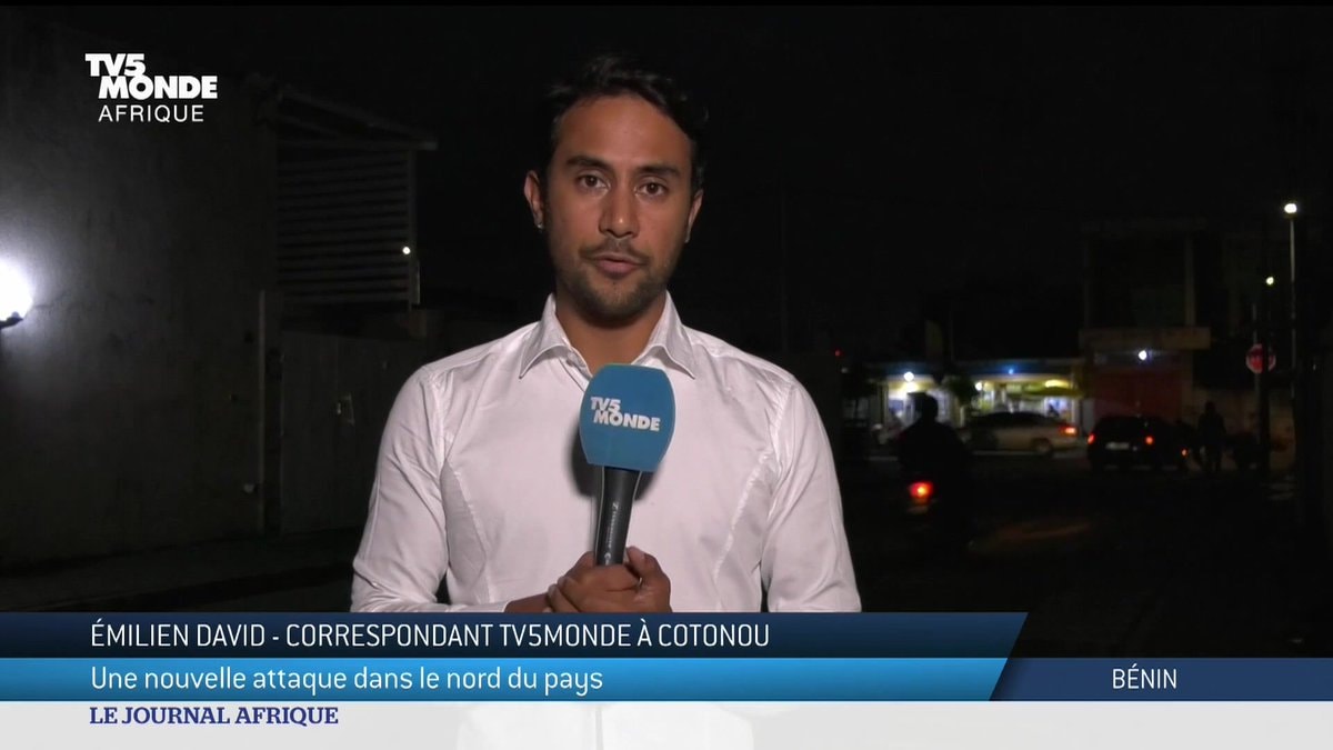Emilien David, correspondant de TV5 au Bénin. © Twitter