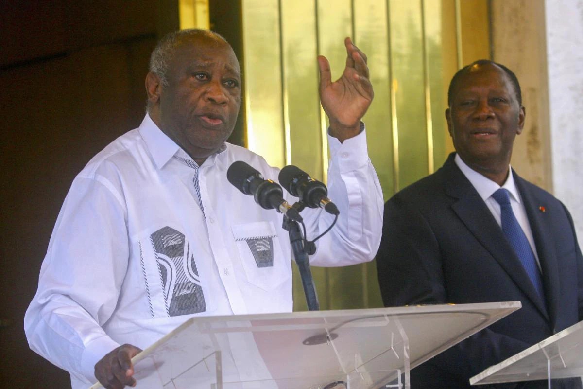 L'ex-président ivoirien Laurent Gbagbo et son successeur Alassane Ouattara