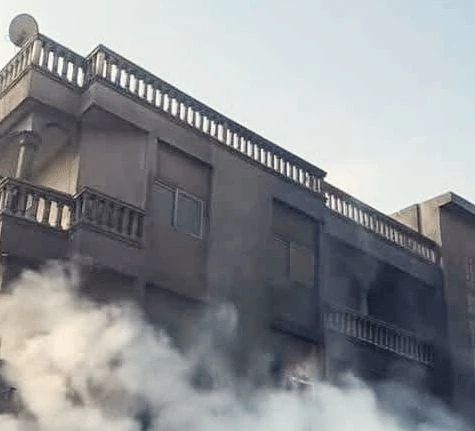 L'immeuble en flamme à Akpakpa Cotonou
