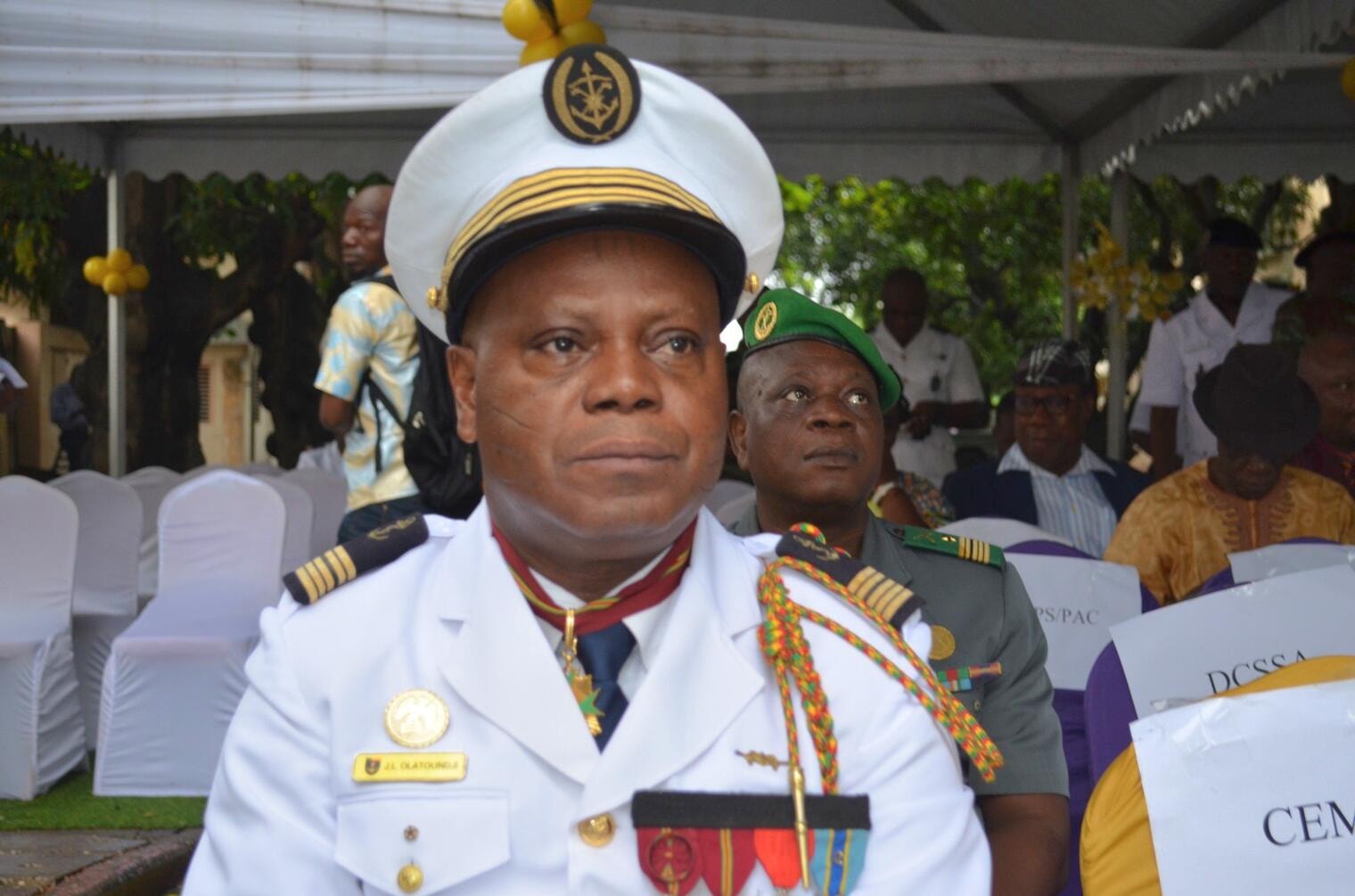 L'ex-chef d'etat-major de la marine béninoise, Jean-Léon Olatoundji. @Présidence du Bénin