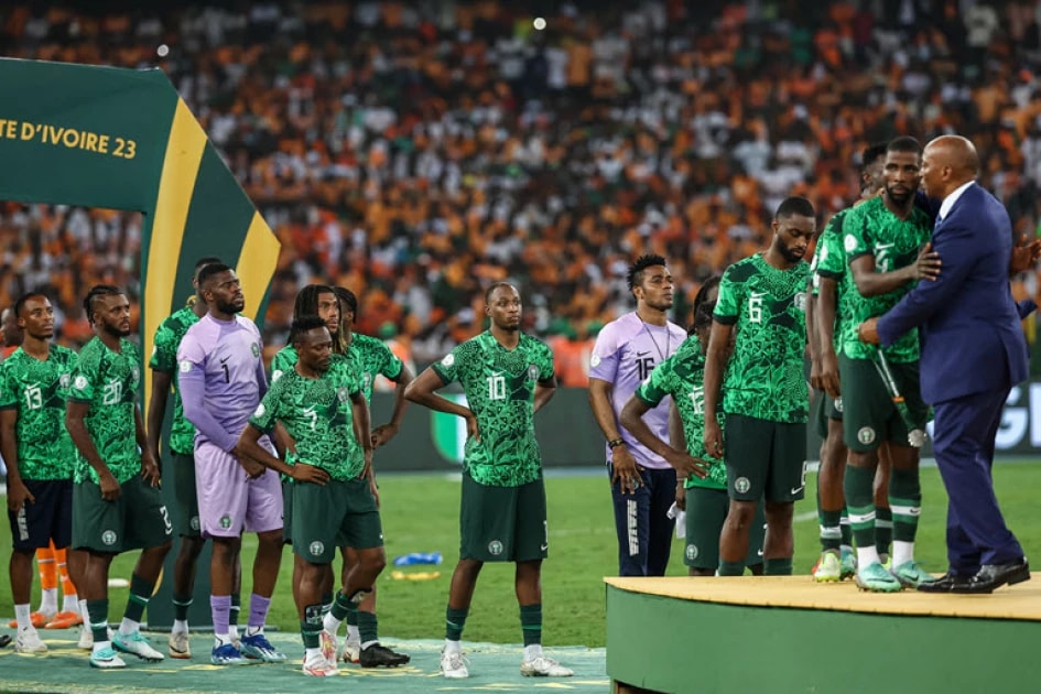 Des joueurs de l'équipe nigériane lors de la finale de la Can 2024.