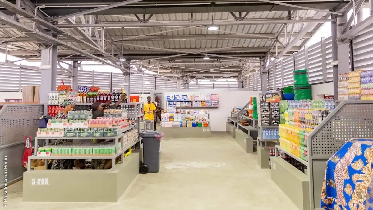 Un marché moderne à Cotonou