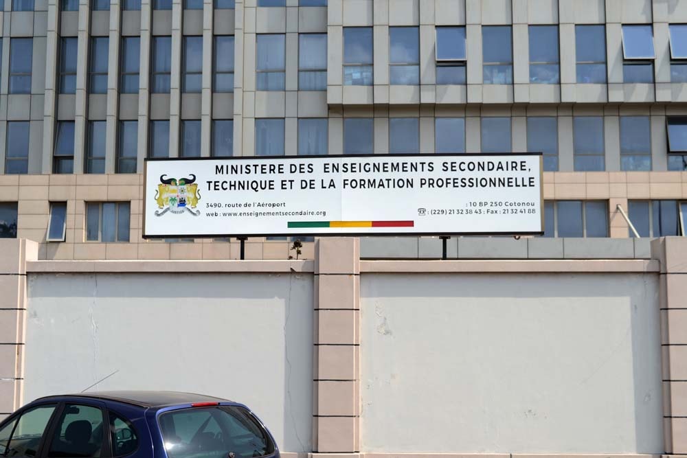 Siège du ministère de l'enseignement secondaire à Cotonou