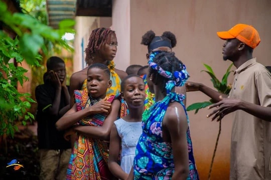 Des enfants bénéficiaires de l'ONG Action for Future