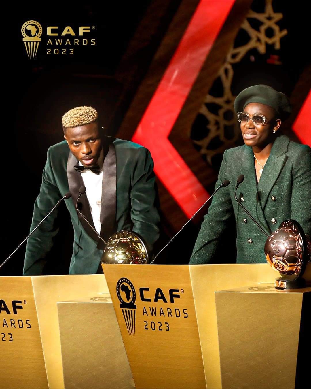 Le Nigeria règne en maître avec Osimhen et Oshoala aux Caf Awards 2023