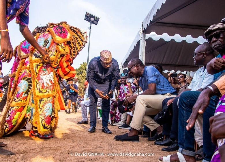 Le chef de l'Etat béninois, Patrice Talon lors des Vodun Days 2024 à Ouidah. @Présidence du Bénin
