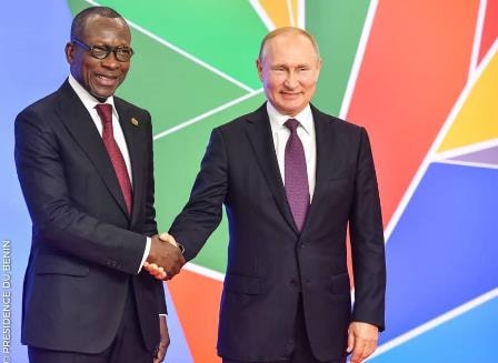 Le président béninois, Patrice Talon et son homologue russe, Vladmir Poutine