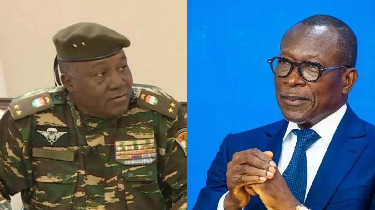 Le président du Niger, Abdourahamane Tiani et son homologue béninois Patrice Talon