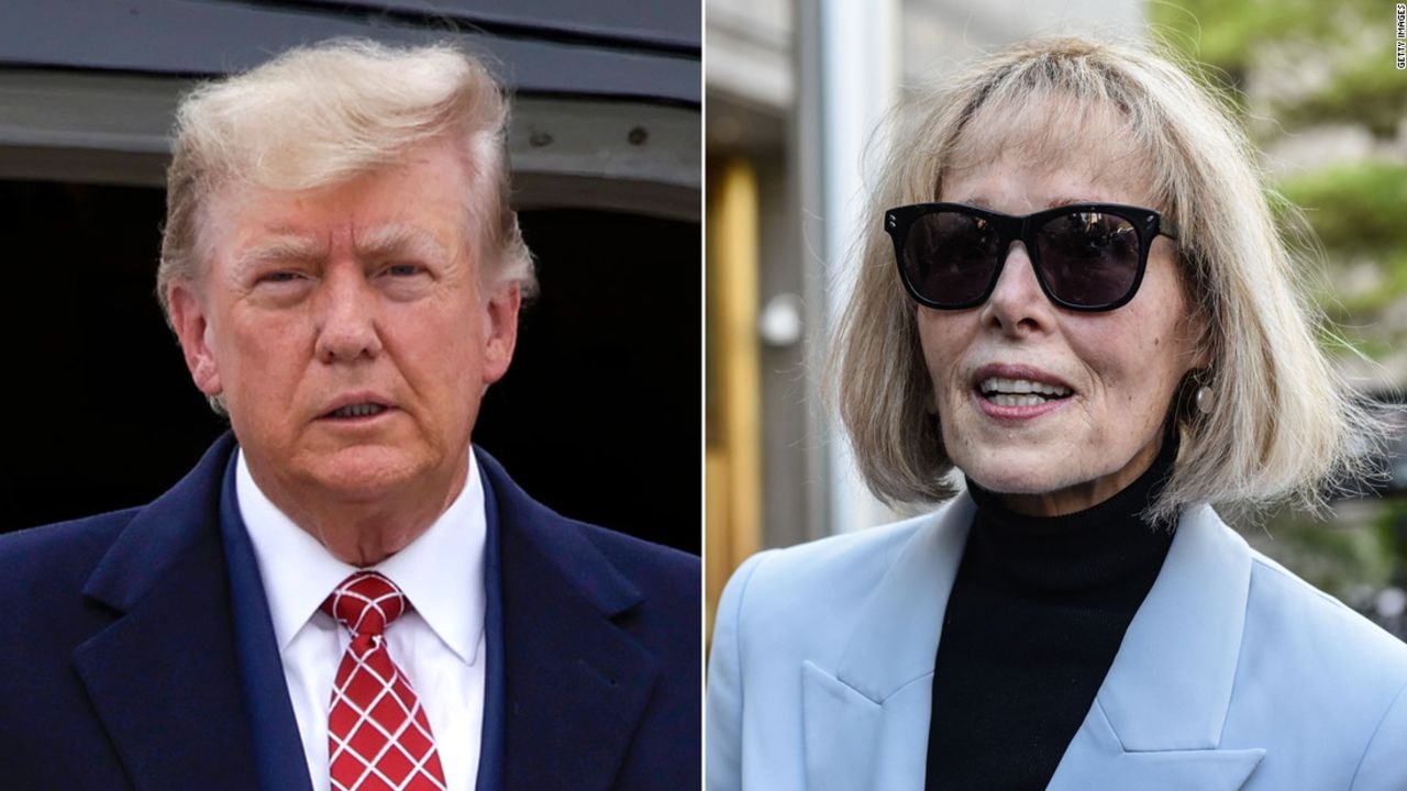 Donald Trump et la chroniqueuse de conseils E. Jean Carroll qui l'accuse d'agression sexuelle en 1996