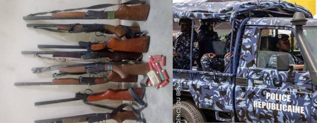 Image des armes saisies par la police