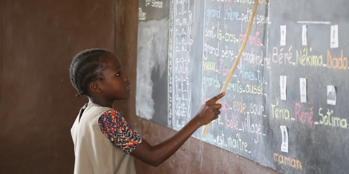 Une élève en situation de classe