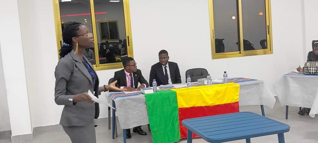 Des membres de l'équipe du Bénin lors du 14ᵉ Concours international de Génies en herbe OHADA