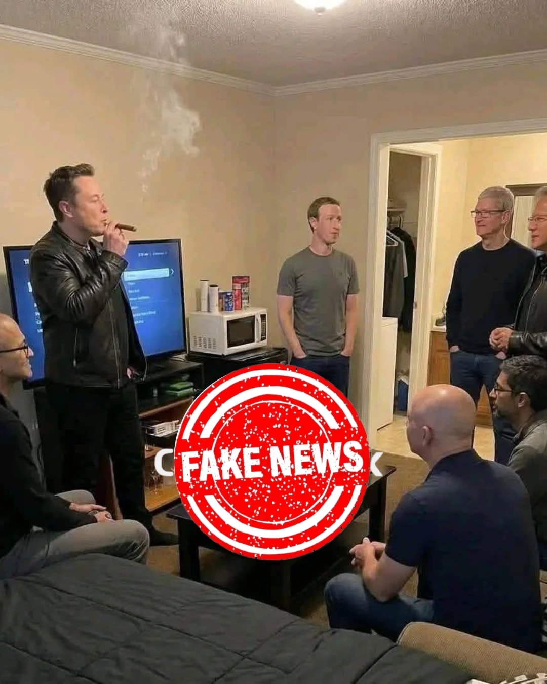 Intox : Cette image des leaders de la Silicon Valley qui circule sur les réseaux sociaux est une deepfake.