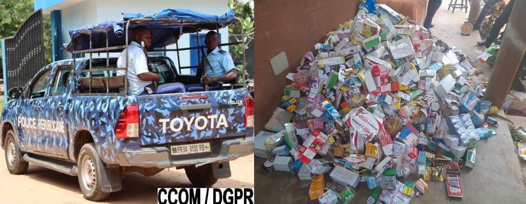 Lutte contre le trafic de faux médicaments au Bénin : une présumée commerçante arrêtée avec près de 55 kg de médicaments contrefaits à Houègbo