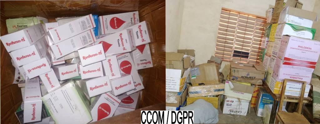 Lutte contre le trafic des faux médicaments : la police saisit 426 kg de produits pharmaceutiques contrefaits à Ouassa Péhunko