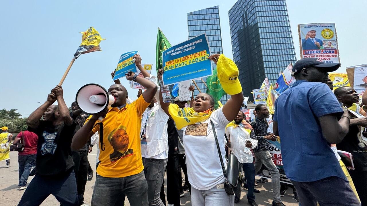 Des manifestants en RDC. Image d'illustration