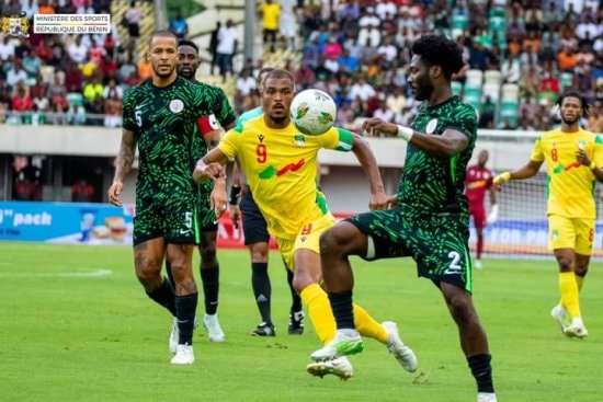 Un joueur du Bénin lors d'un match contre le Nigeria