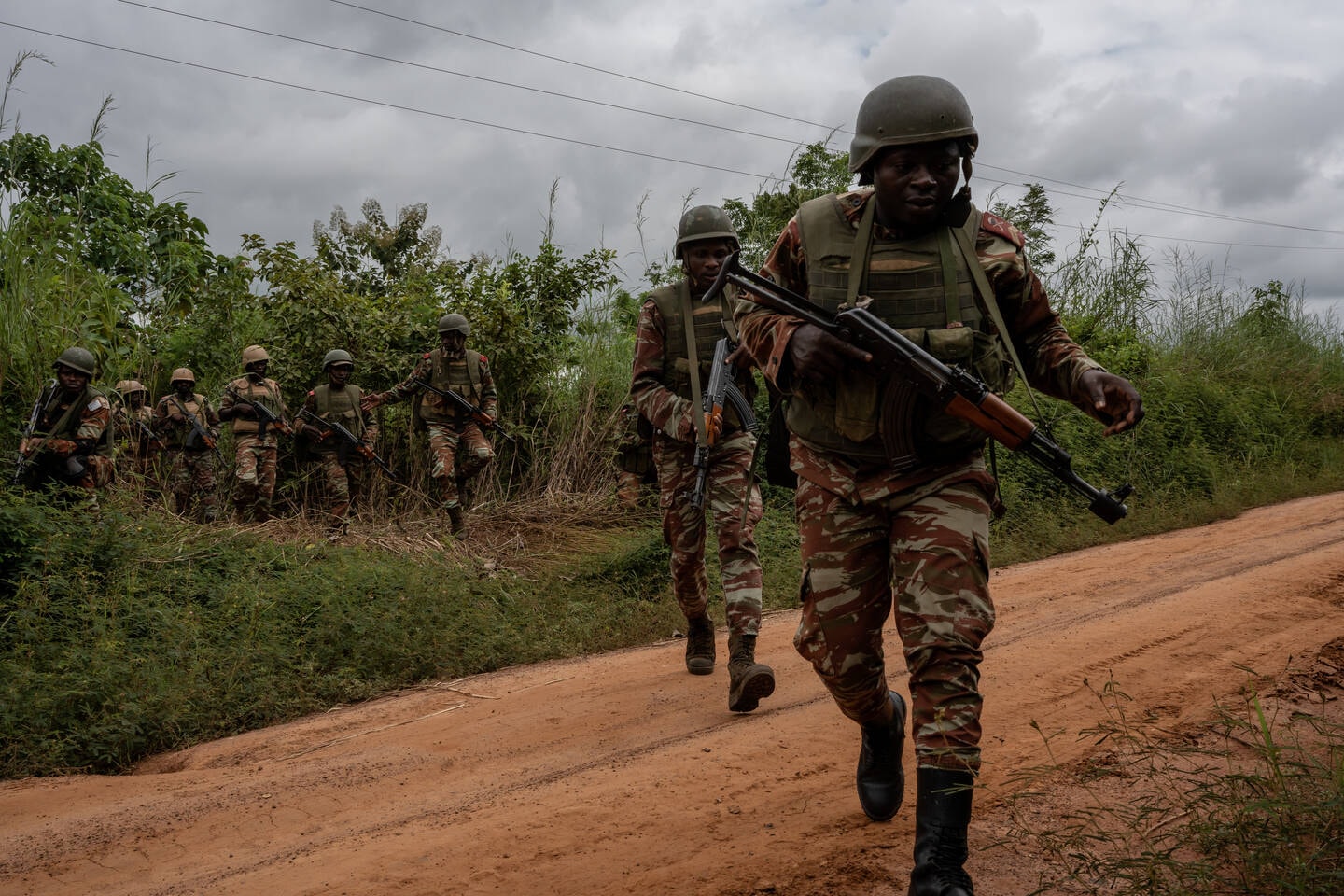 Des militaires béninois lors d'un entrainement. Image Illustration