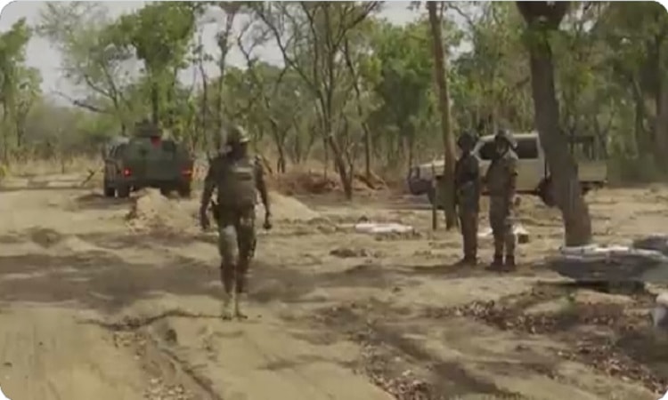 Des militaires béninois au Parc Pendjari. Image Illustration