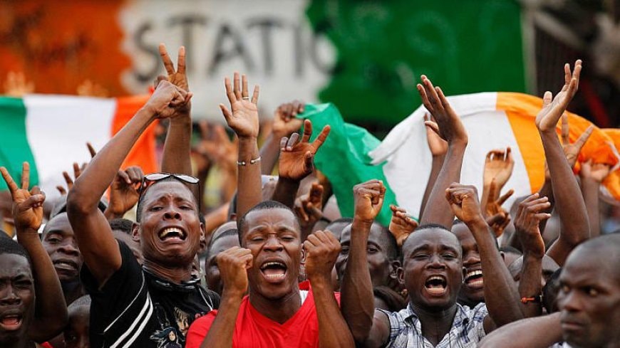 Des manifestants lors de la marche de l'opposition en Côte d'Ivoire