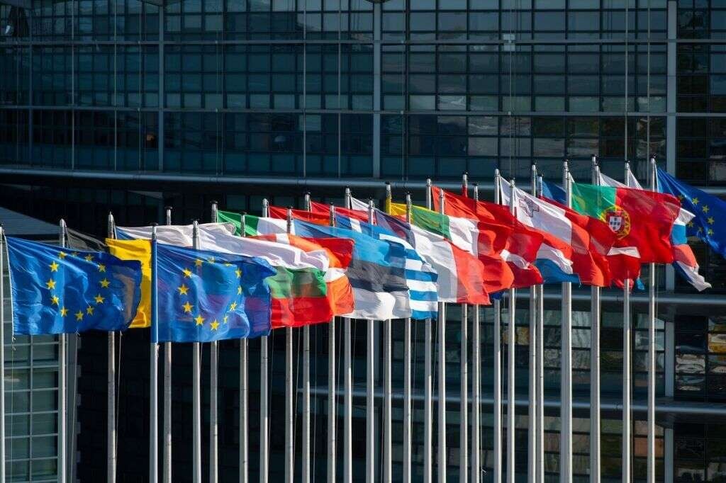 Drapeau de l'Union européenne. Image d'illustration