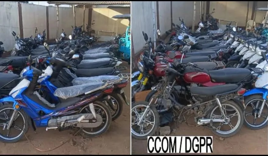 Bénin : 34 motos aux numéros de châssis effacés saisies à Abomey-Calavi, les propriétaires invités à se présenter à la police