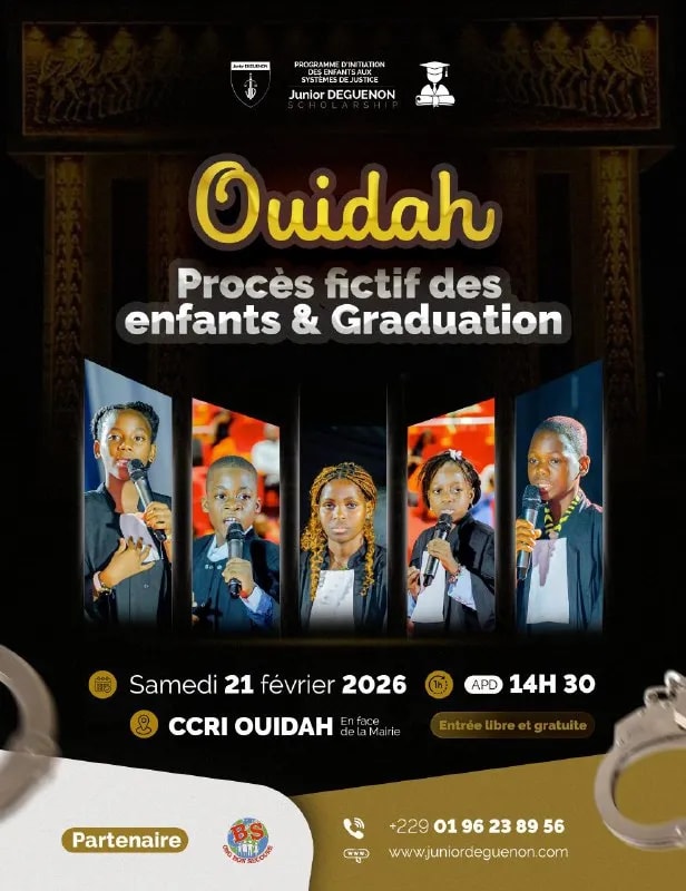 Ouidah : Junior Déguénon organise un procès fictif avec des enfants pour sensibiliser aux actes de vandalisme
