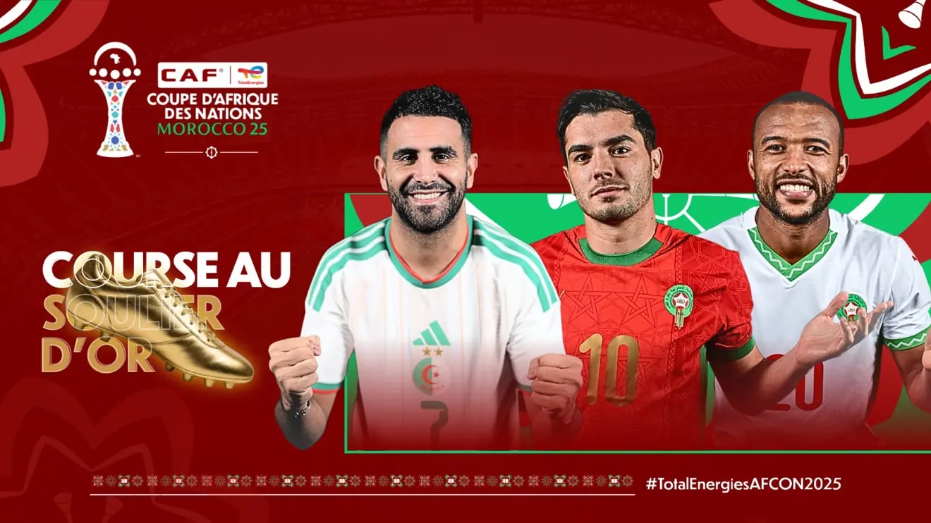 Soulier d'Or CAN Maroc 2025 : trois buteurs maghrébins dominent un classement très disputé