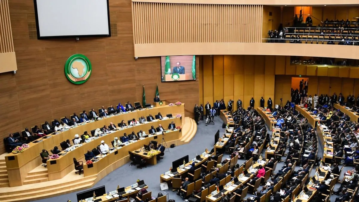 Des pays membres de l'Union africaine se réunissent à Adis-Abeba. Image d'Illustration