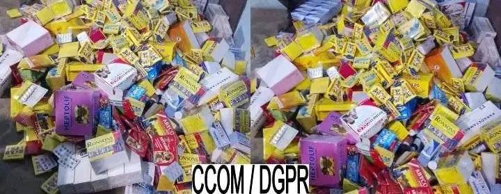 Bénin : la police arrête un conducteur de taxi moto avec près de 100kg de faux médicaments à Grand-popo